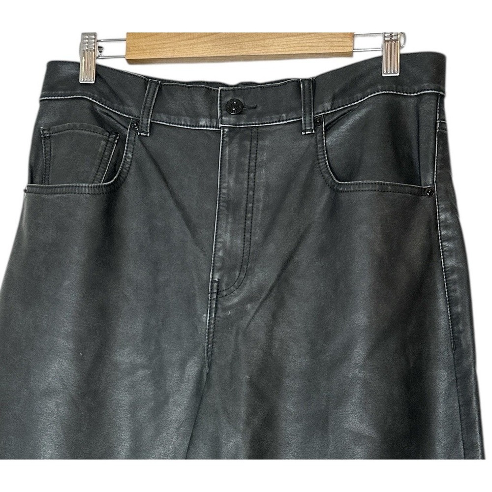 Free People We the Free ‎ Misha High rise Wide Barrel Jeans 30 coated vegan New - Picture 10 of 10